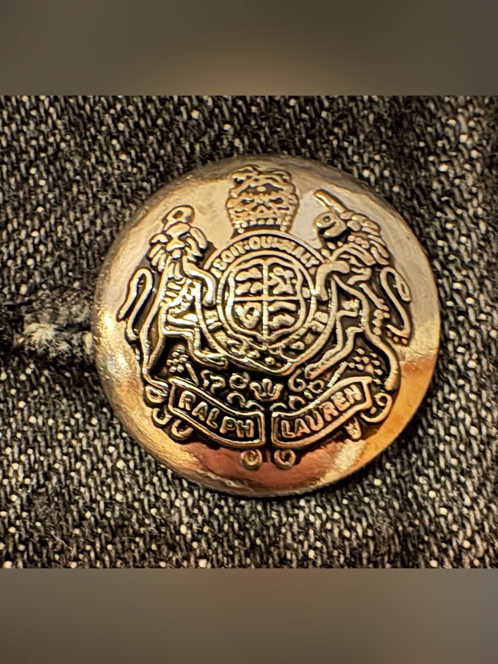 Ralph Lauren Military-Style Jacket - Black Wash Denim w Ornate Soutache Trim (6) - Picture 6 of 14